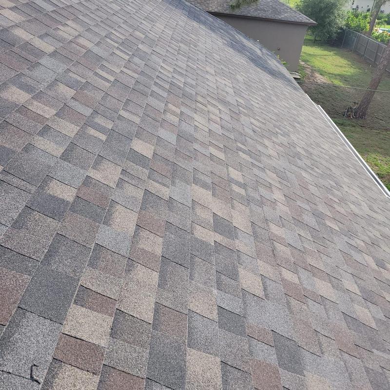 New roof on a two-story Pflugerville home in the Falcon Pointe neighborhood